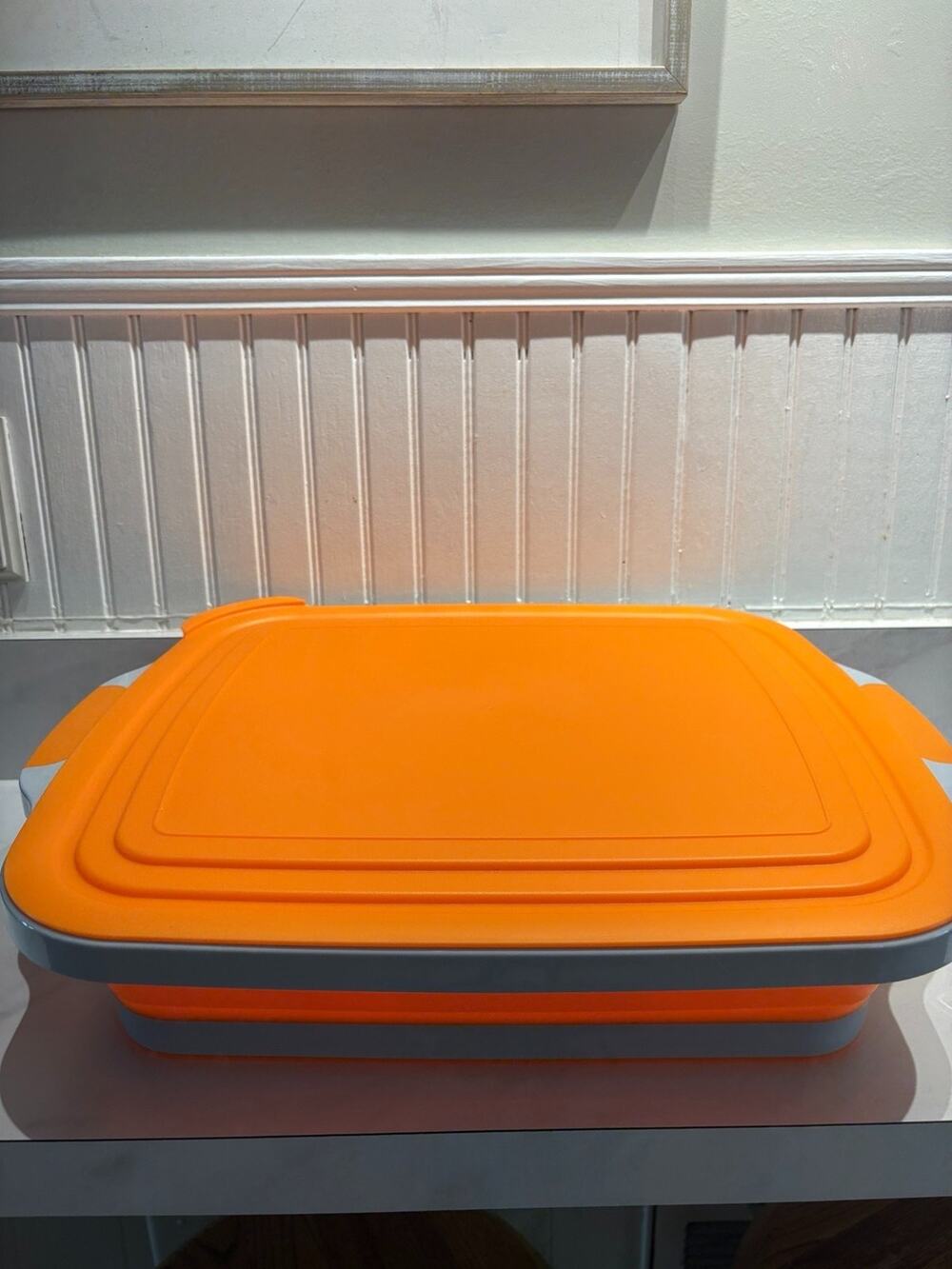 Collapsible Cutting Board Dish Tub Drain Plug Folding Camping Sink Prep Tray Ora